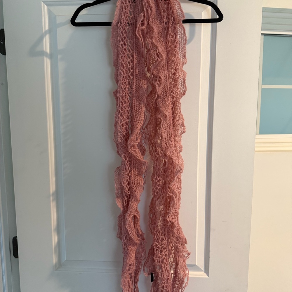 Pink Lace Scarf